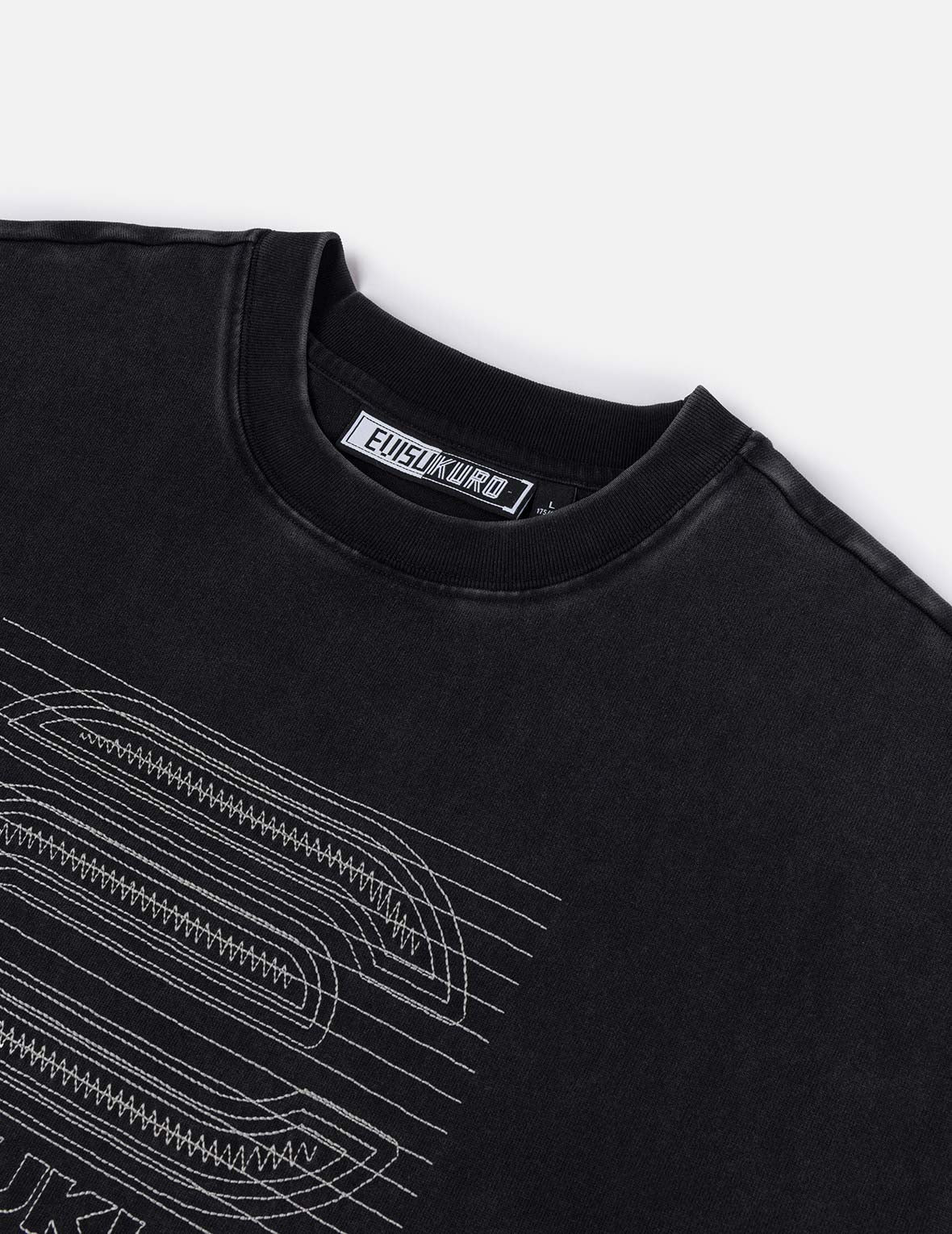 EVISUKURO E Logo Glow-in-the-dark Embroidery Loose Fit T-shirt - 6