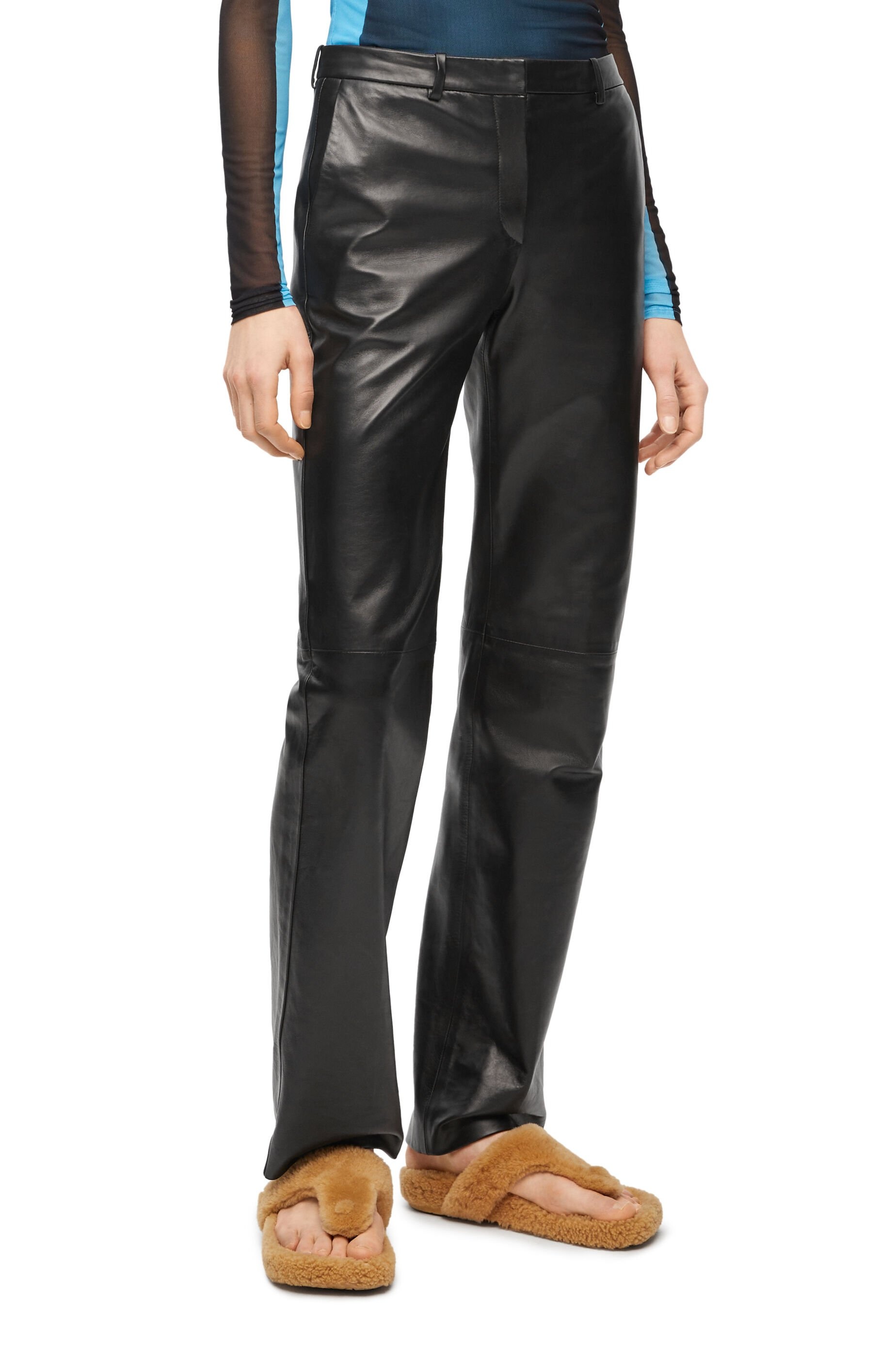Tailored trousers in nappa lambskin - 3