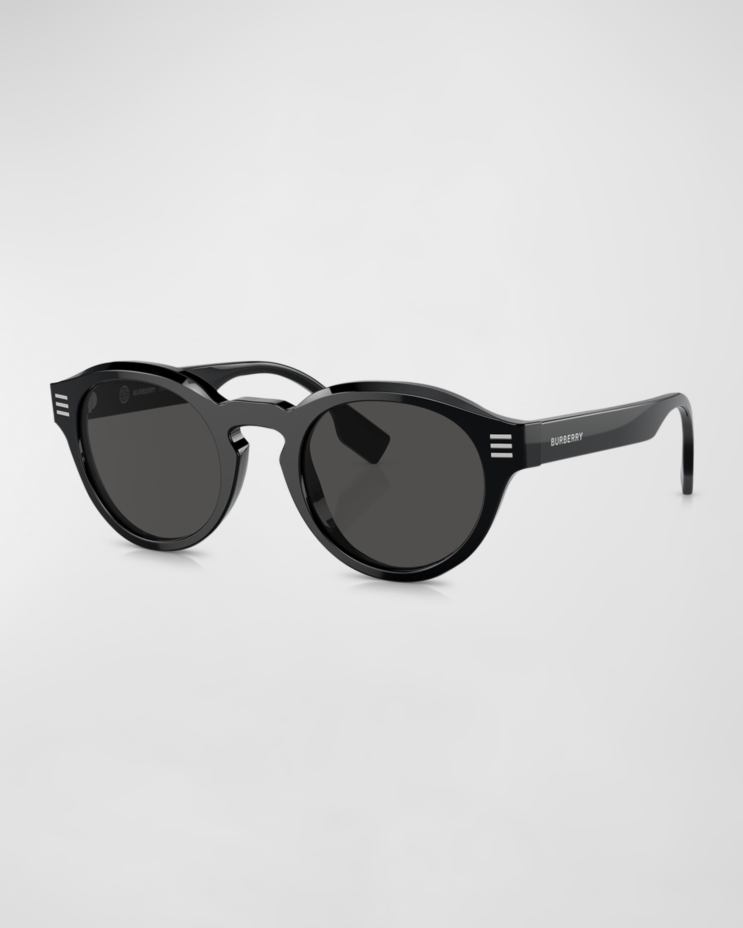 Men's Acetate Round Sunglasses - 2