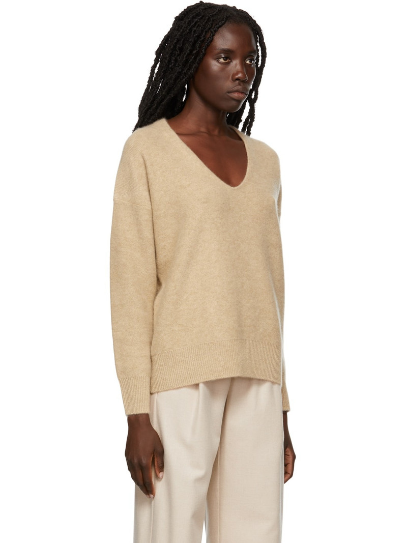 Vince Tan Relaxed Pullover V-Neck Sweater outlook