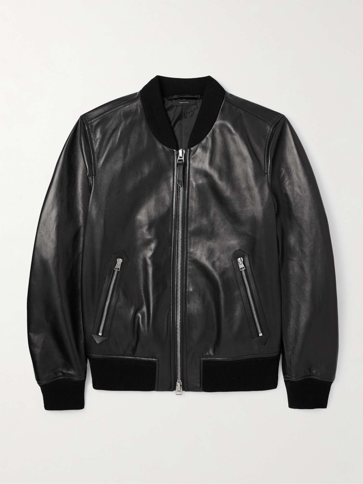 Leather Bomber Jacket - 1