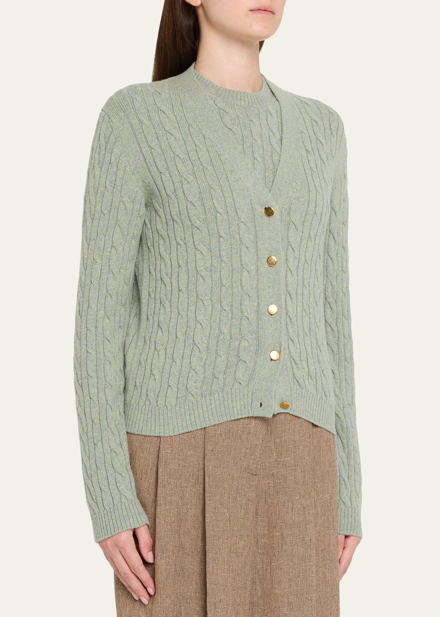 Baby Cashmere Cable Knit Cardigan - 4