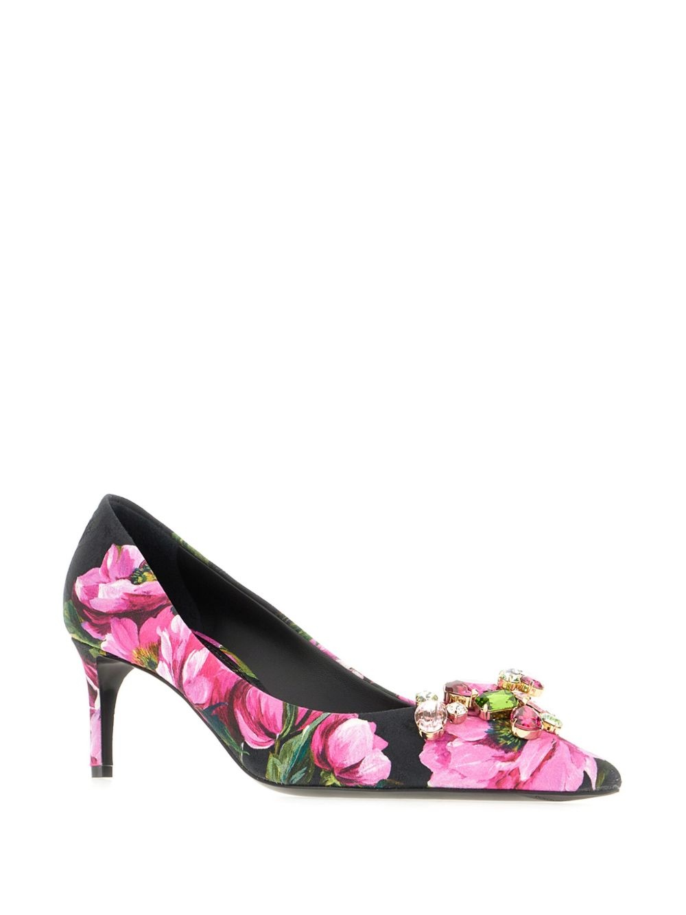 floral-print pumps - 2