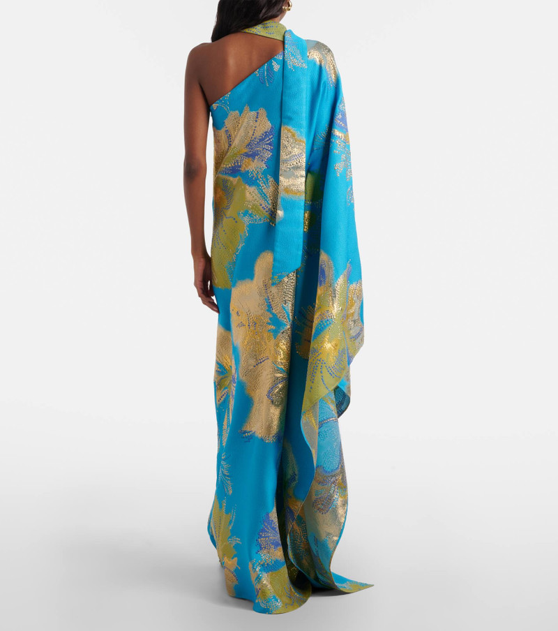 Hardison Bloom floral satin kaftan 3