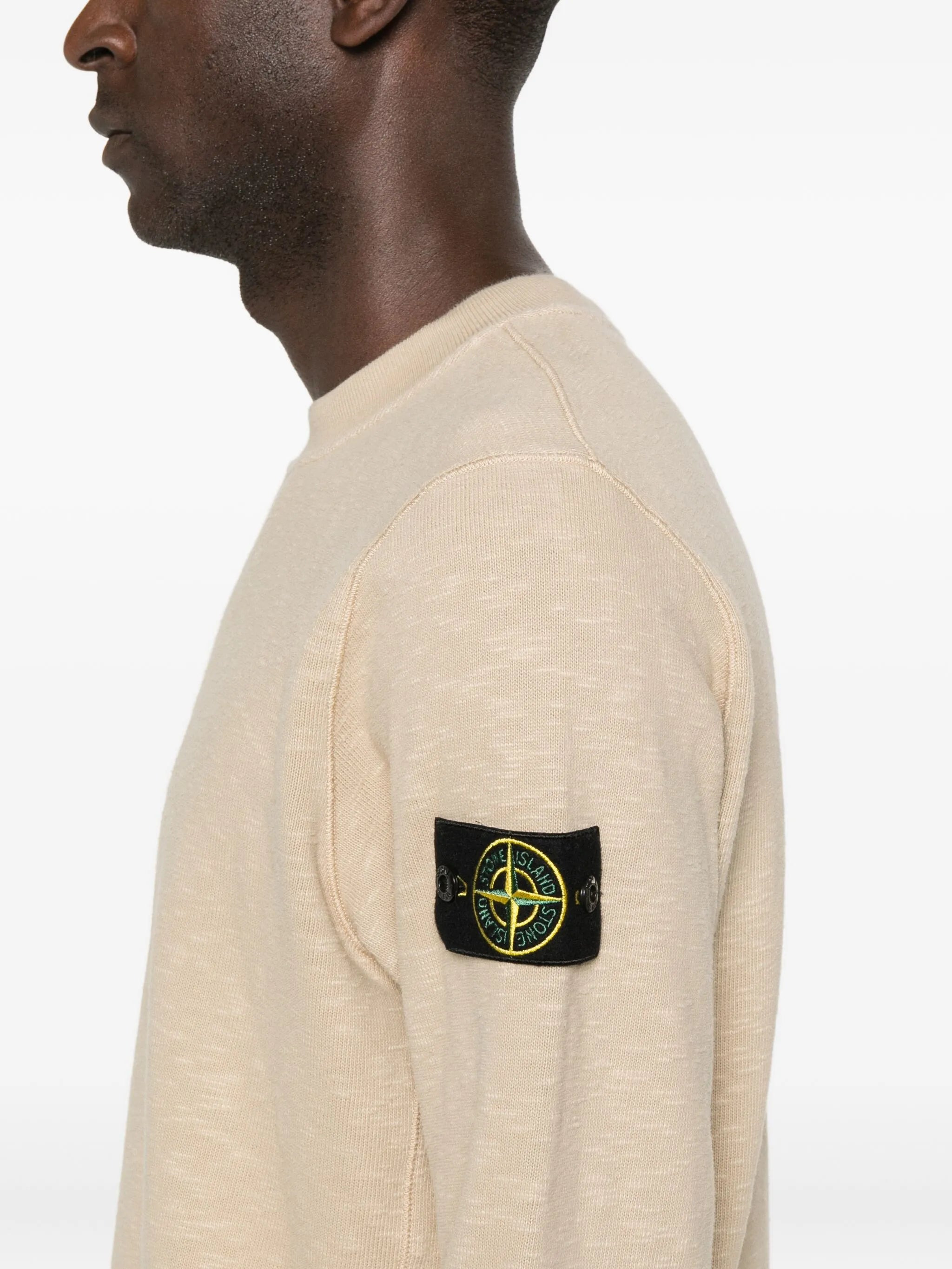 Stone Island Logo-patch Cotton Sweatshirt - 5