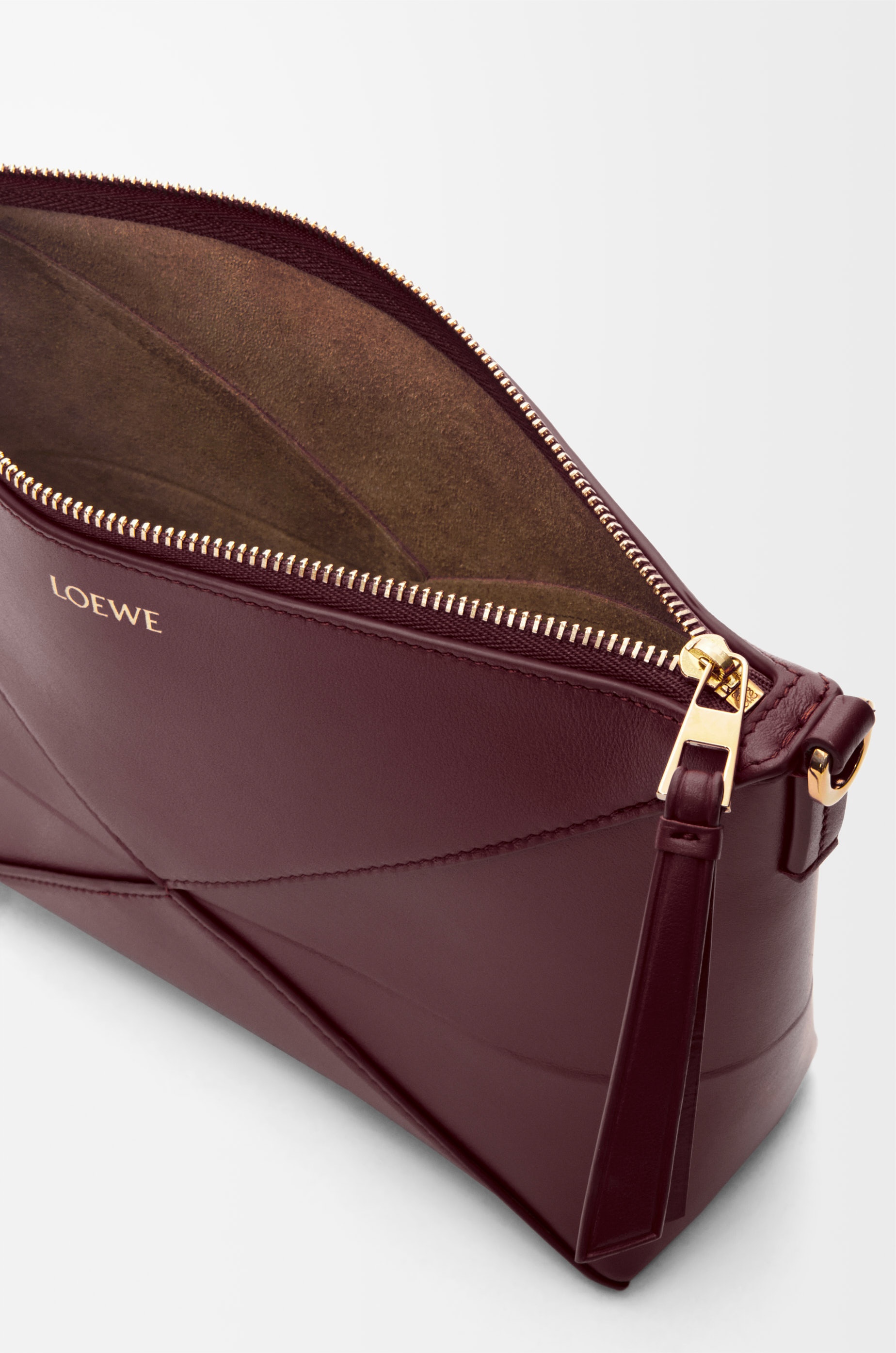 Puzzle Fold pouch in shiny nappa calfskin - 8