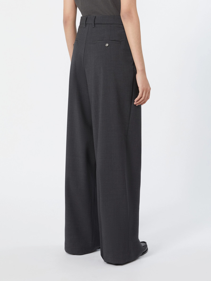 TARO Woollen cloth palazzo trousers - DARK GREY 4