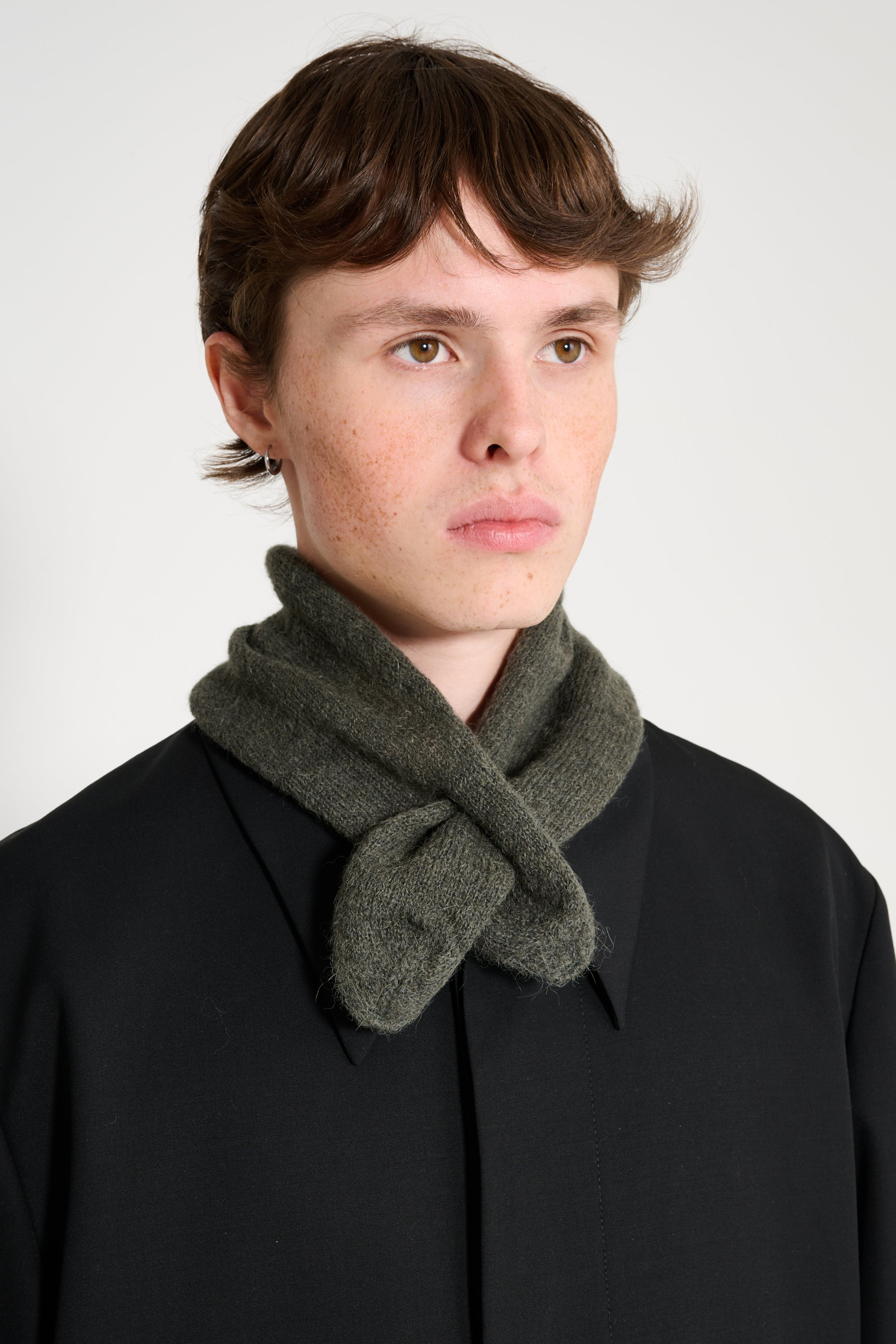 OUR LEGACY MINIATURE SCARF MOSS GREEN FUZZY ALPACA - 3