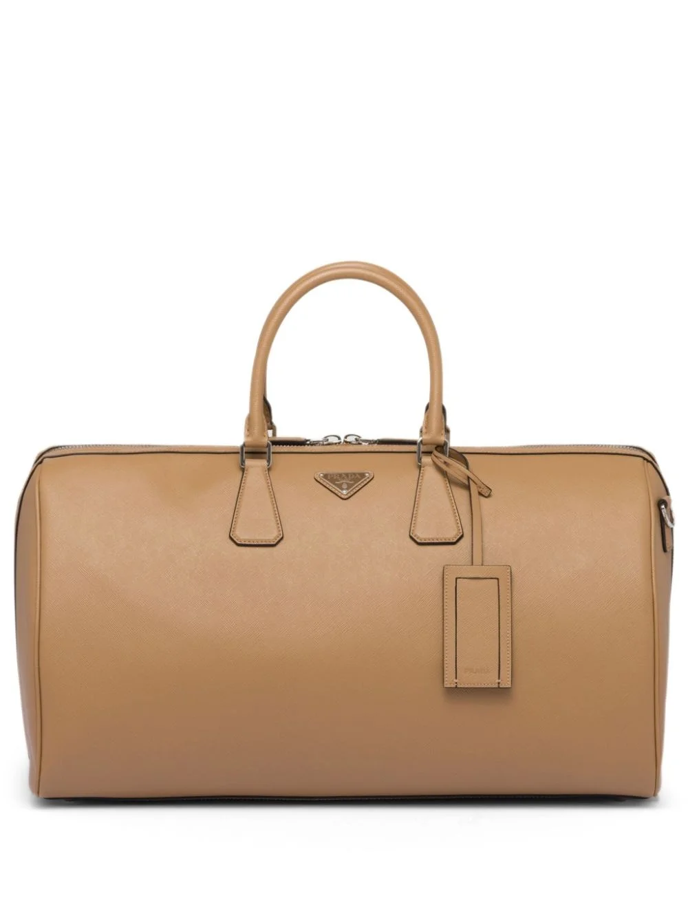 triangle-logo leather bag - 1