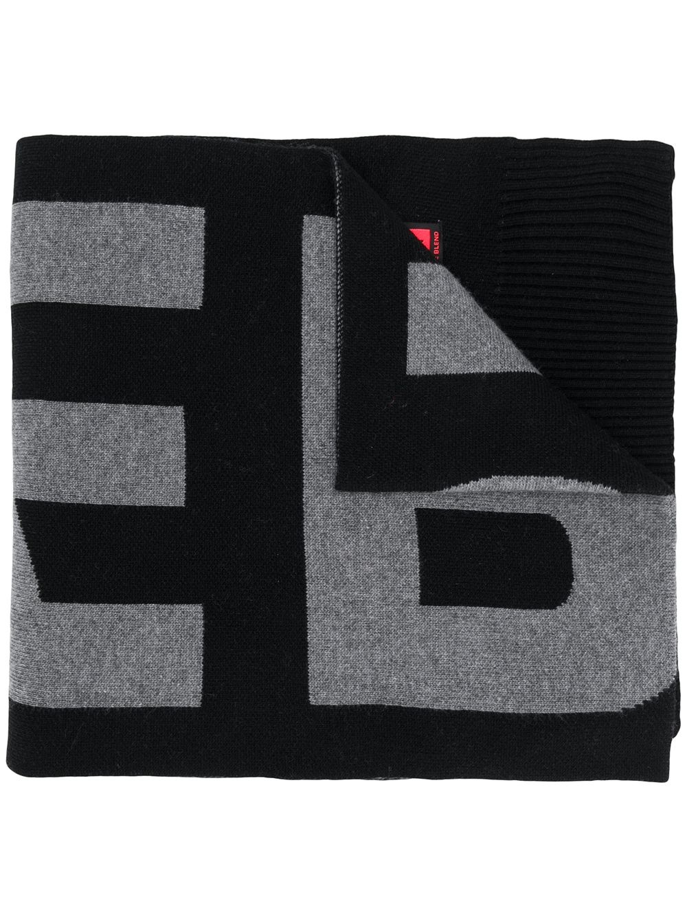 knitted logo scarf - 1