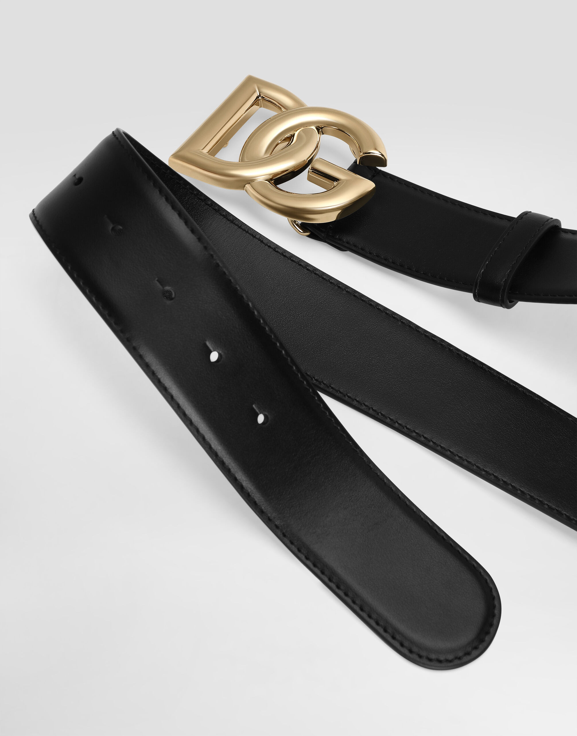 Calfskin belt with DG logo - 3