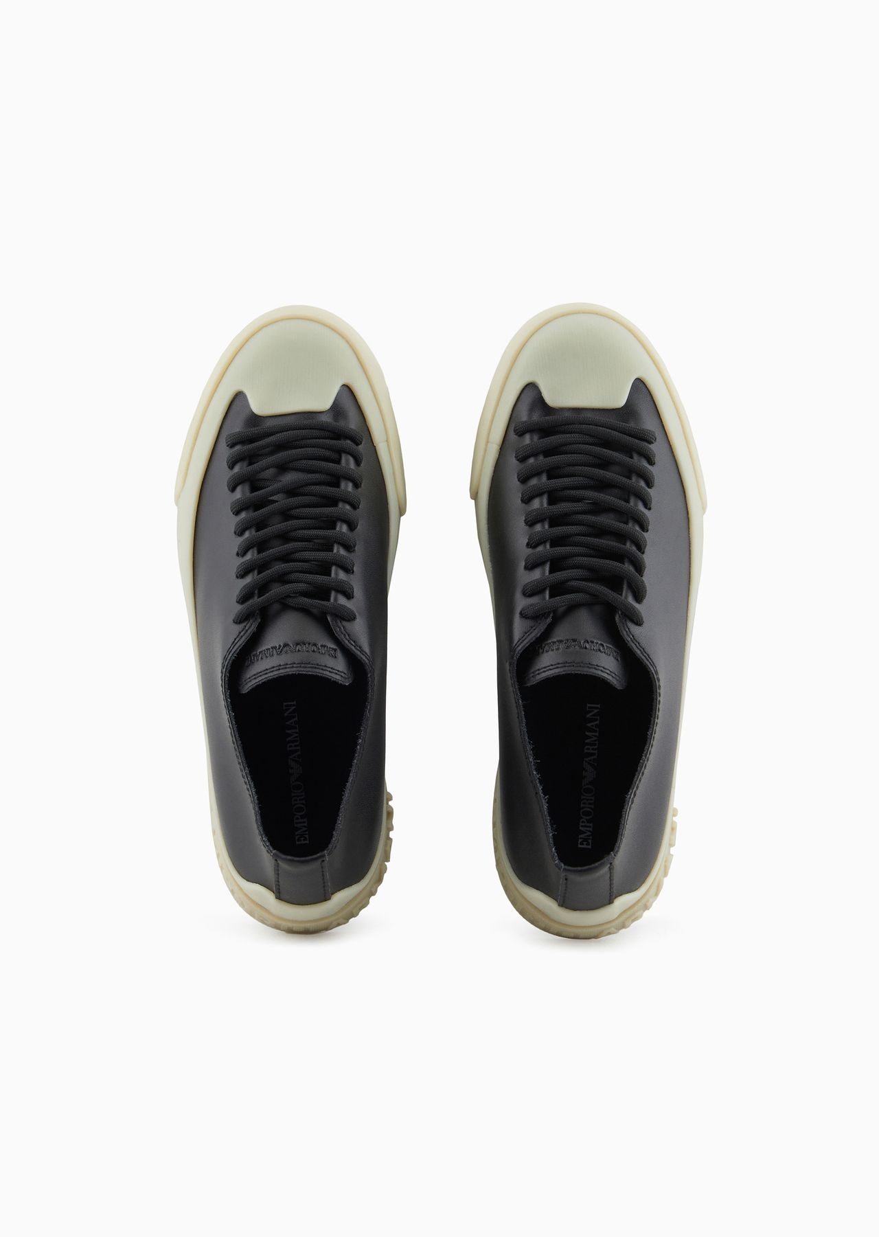 Leather sneakers with clear soles - 3