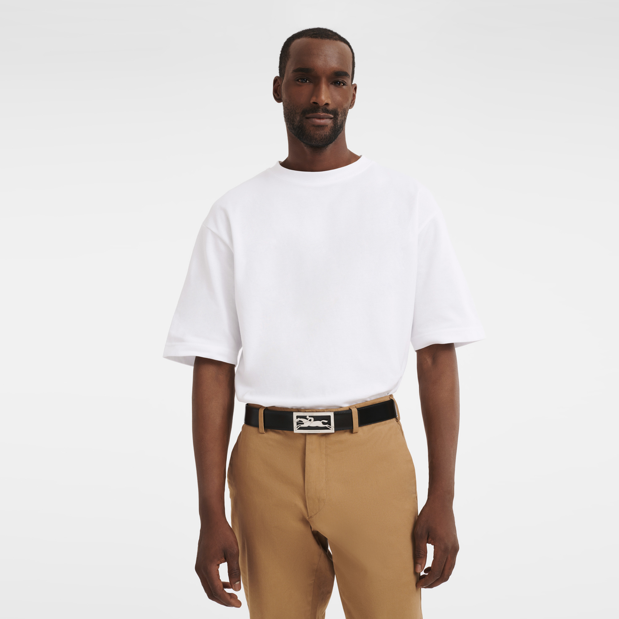 Delta Box Men's belt Black/Navy - Leather - 4