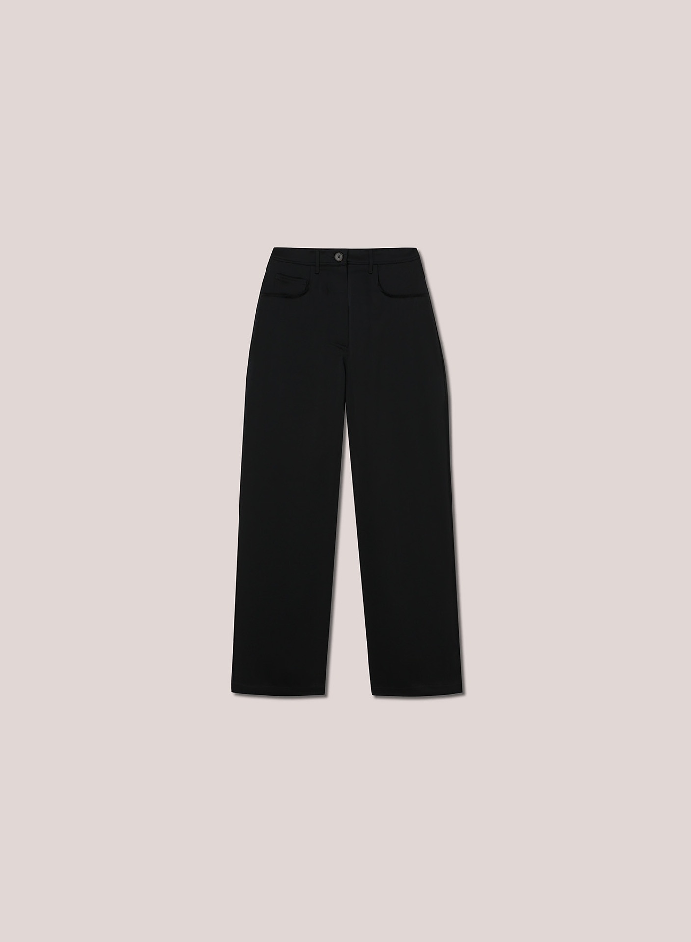 MARFA - Wide leg satin pants - Black - 1