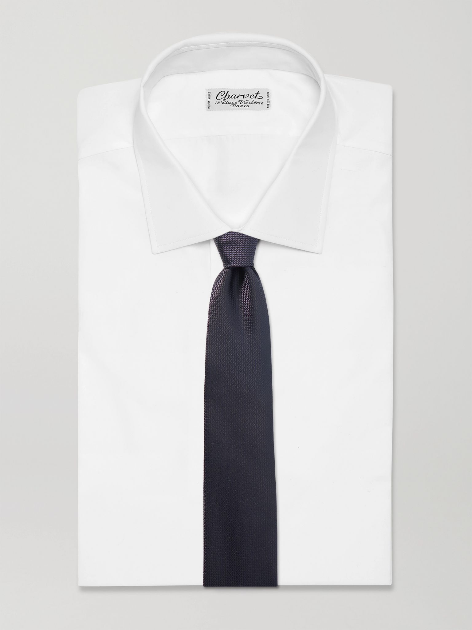 8cm Silk-Jacquard Tie Purple - 2