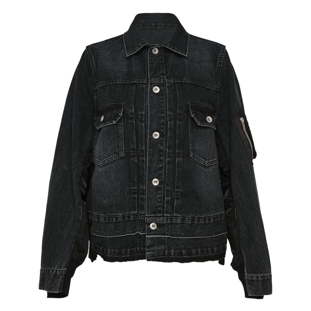 Denim x Nylon Twill Jacket - 1