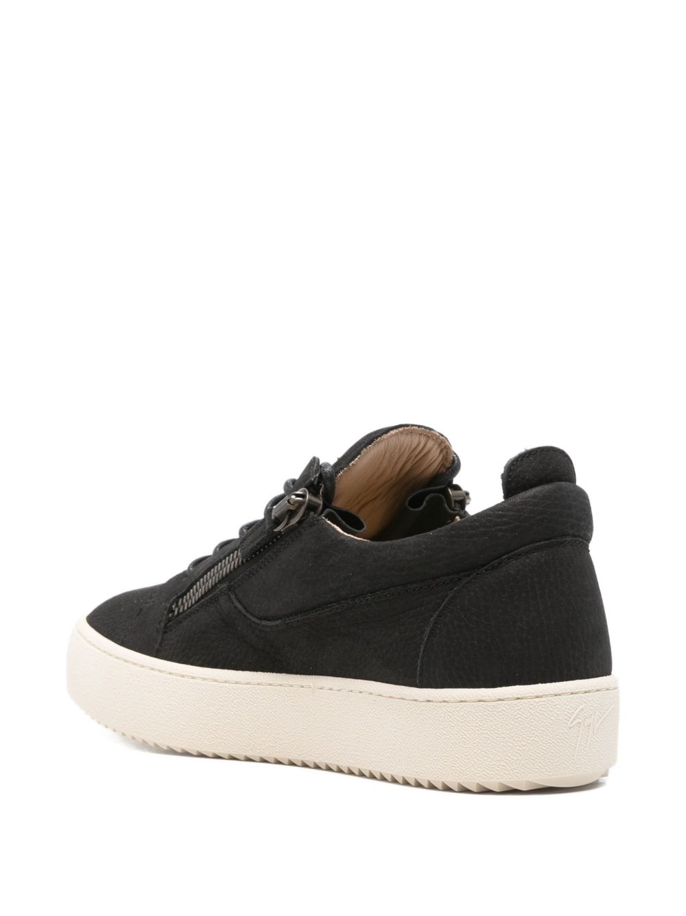 zip-detail lace-up sneakers - 3