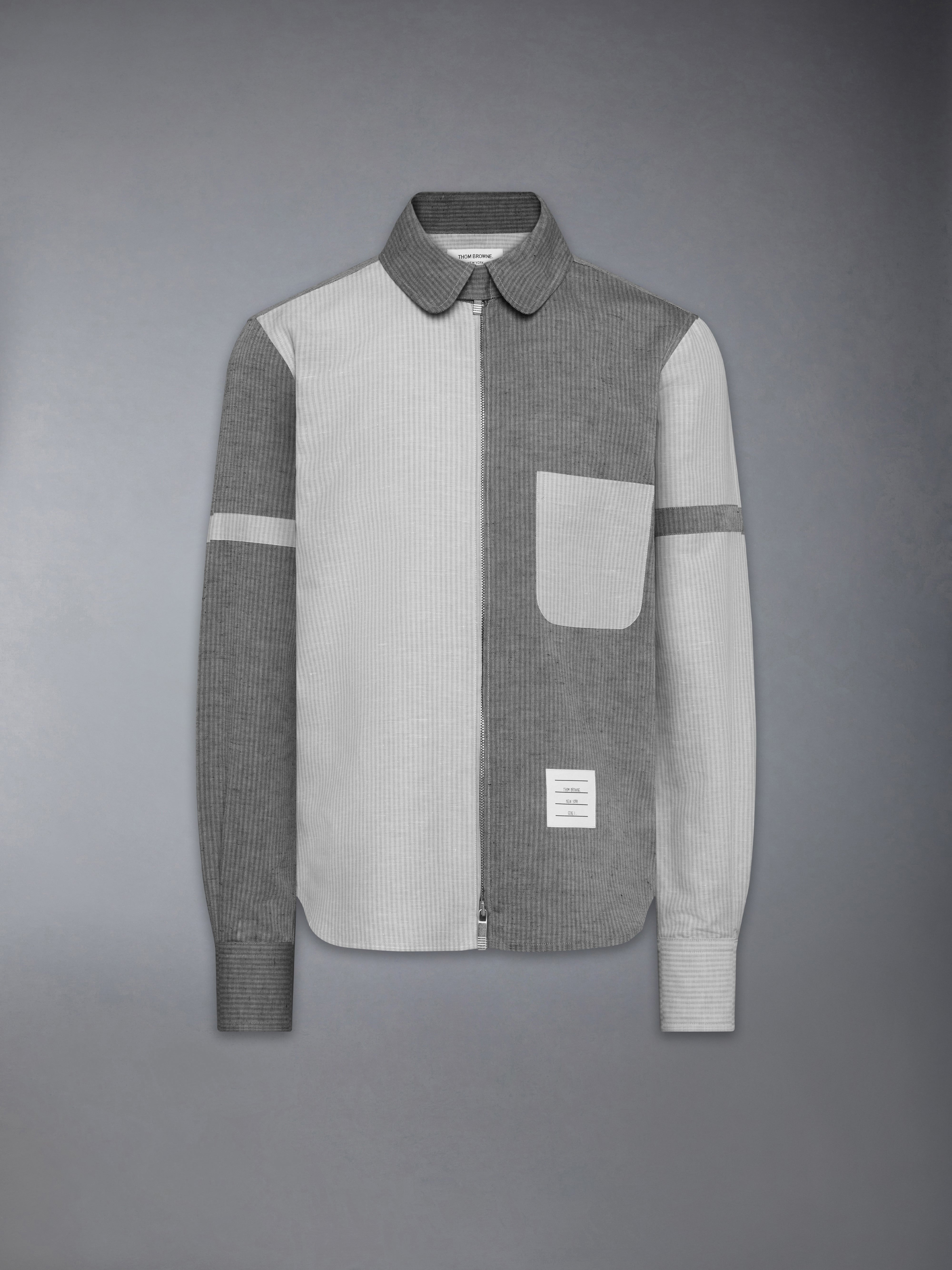TONAL UNIVERSITY STRIPE FUNMIX ARMBAND SHIRT - 1