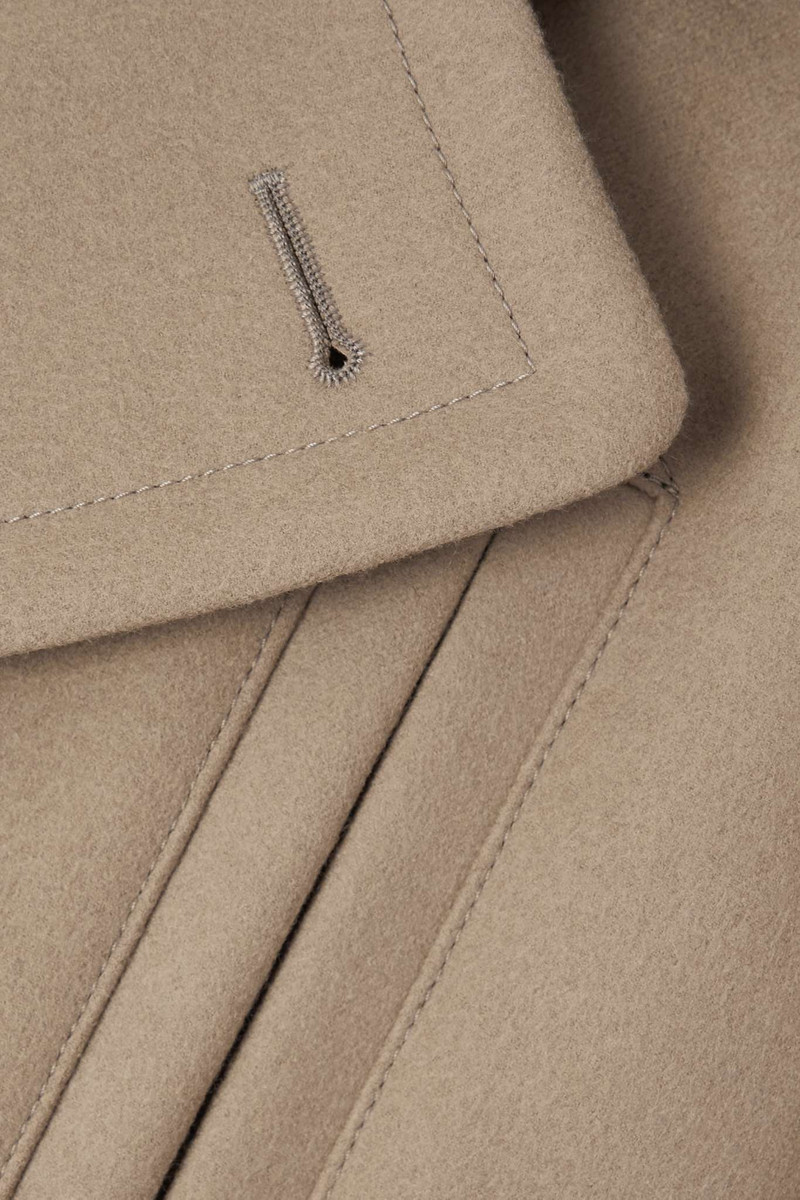 Convertible double-breasted wool-felt and quilted shell coat 5