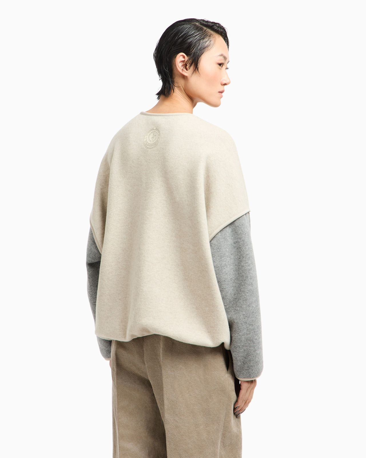 VIRGIN WOOL AND CASHMERE JERSEY SWEATSHIRT - 3