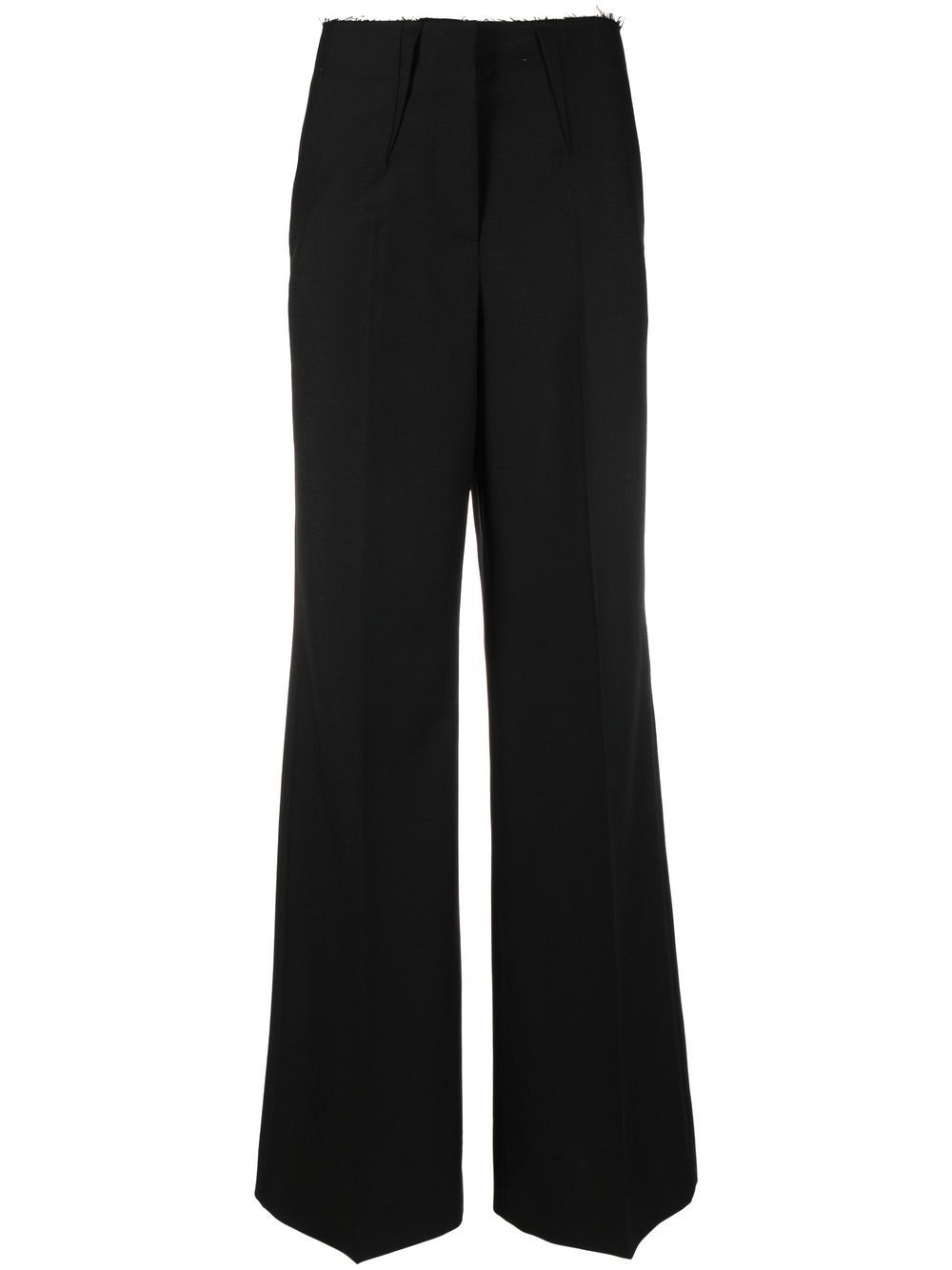 high-waisted flare-leg trousers - 1