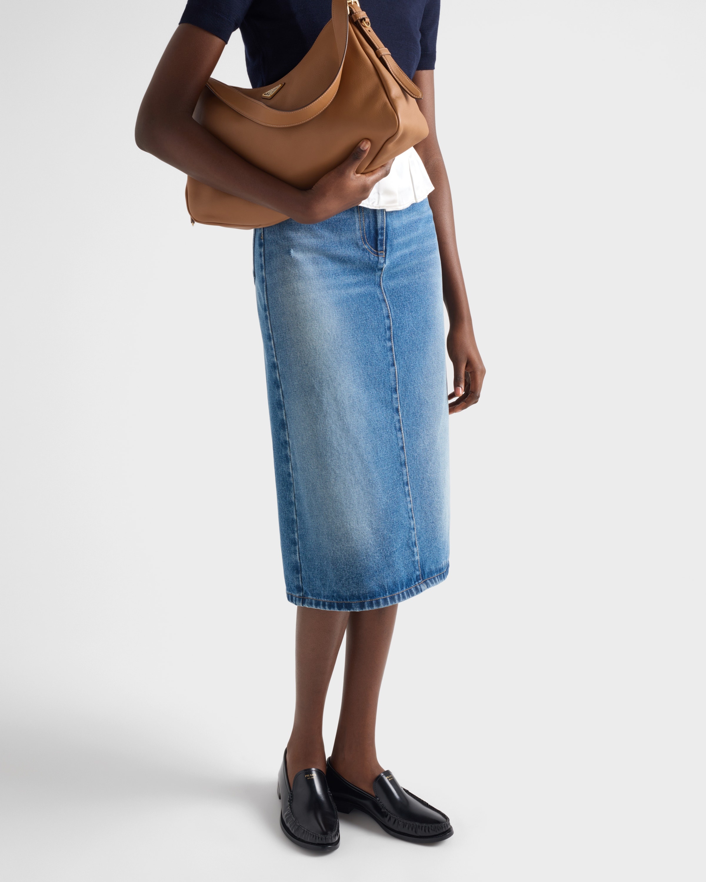 Flared denim skirt - 3