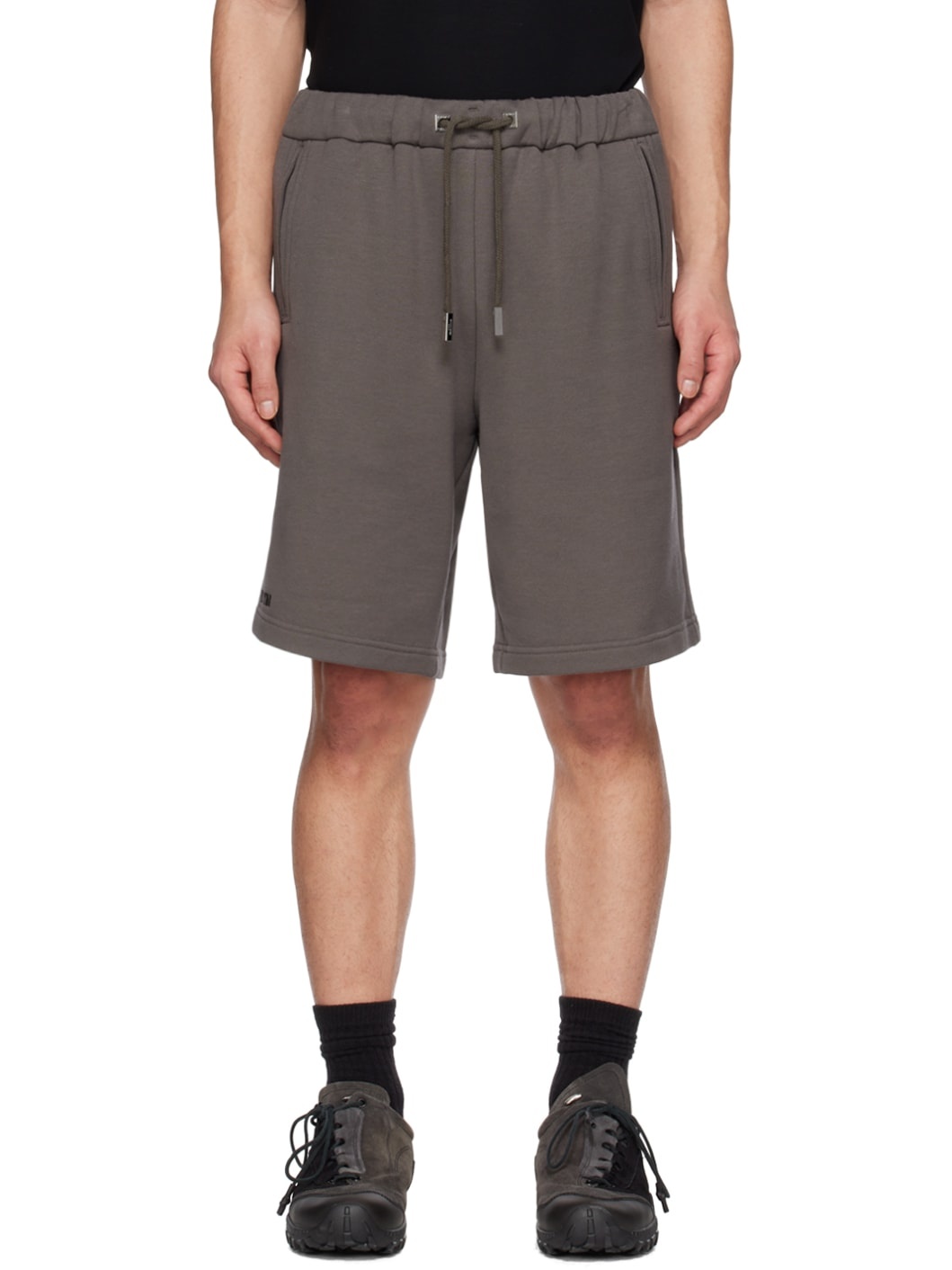Gray Drawstring Shorts - 1