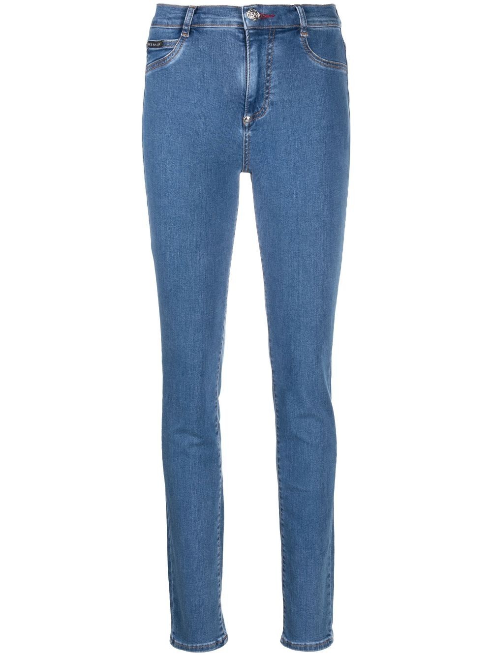 high-waist skinny-cut jeans - 1