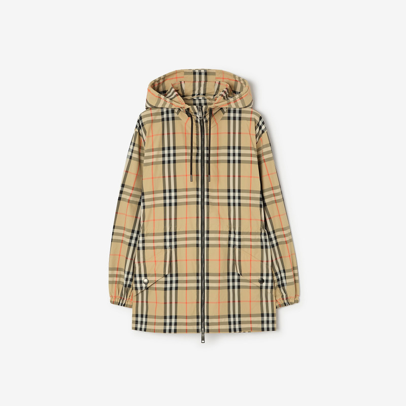 Check Nylon Hooded Jacket 1