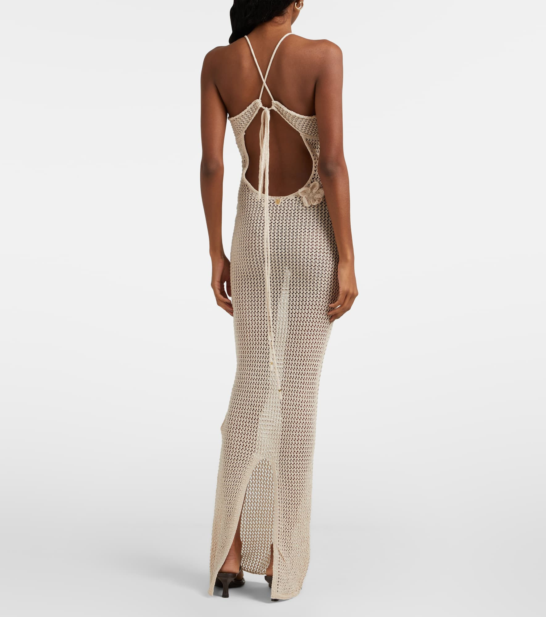 Hilsa open-knit lamé beach cover-up - 3
