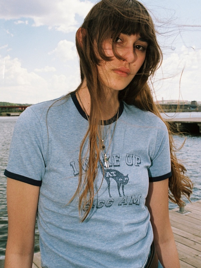 Eve 6-66 Ringer T-Shirt Bluemelange 3