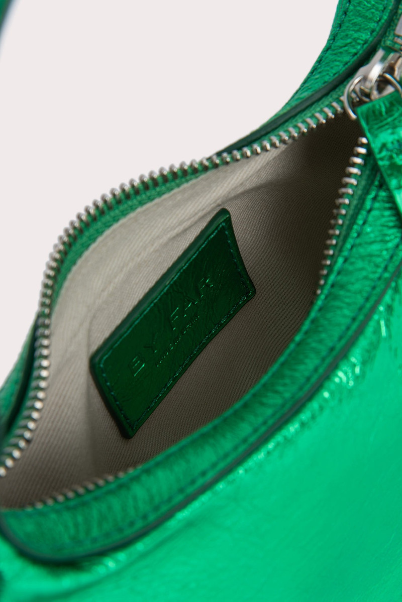 Mini Soho Clover Green Metallic Leather 9