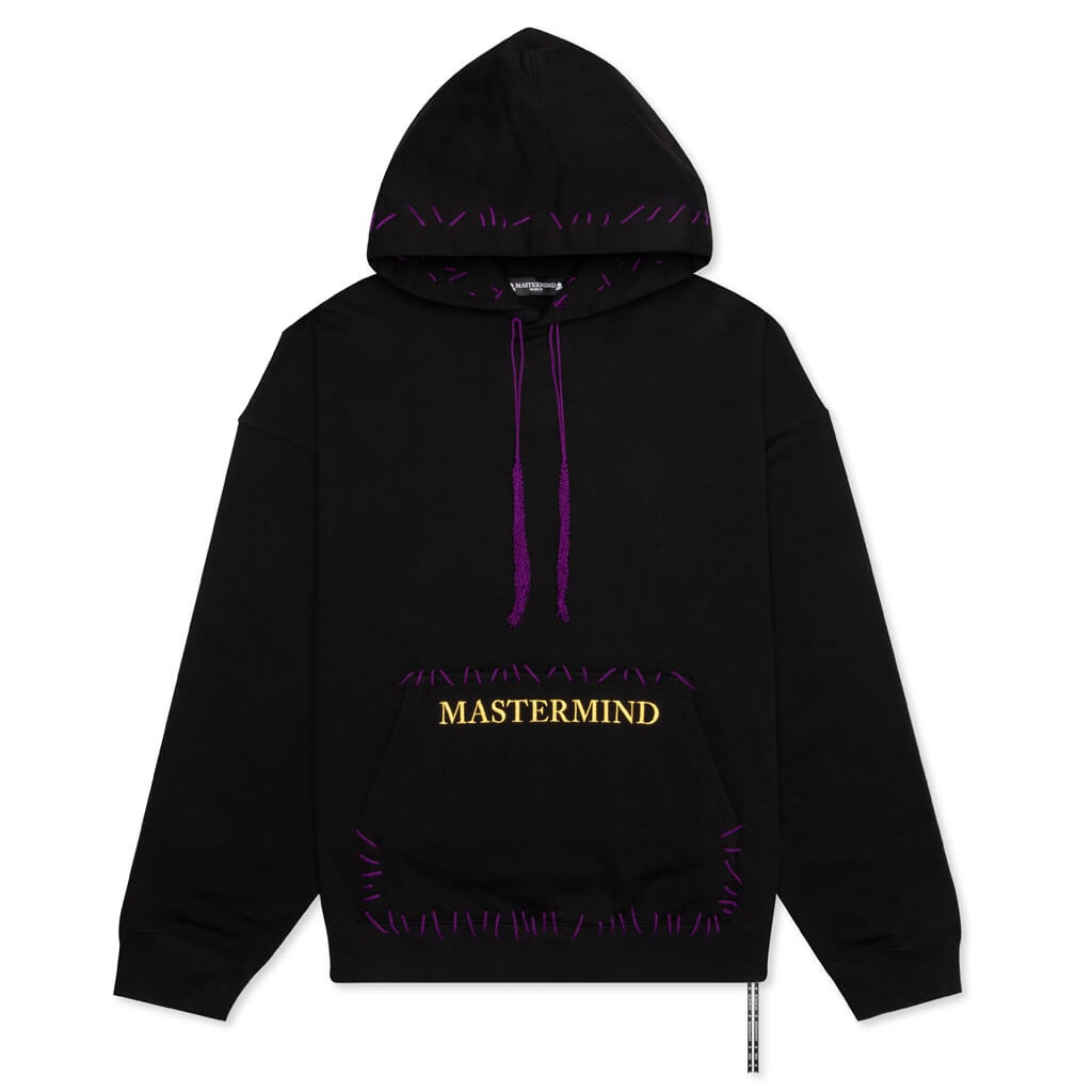 MASTERMIND WORLD HAND STITCHED HOODIE - BLACK - 1