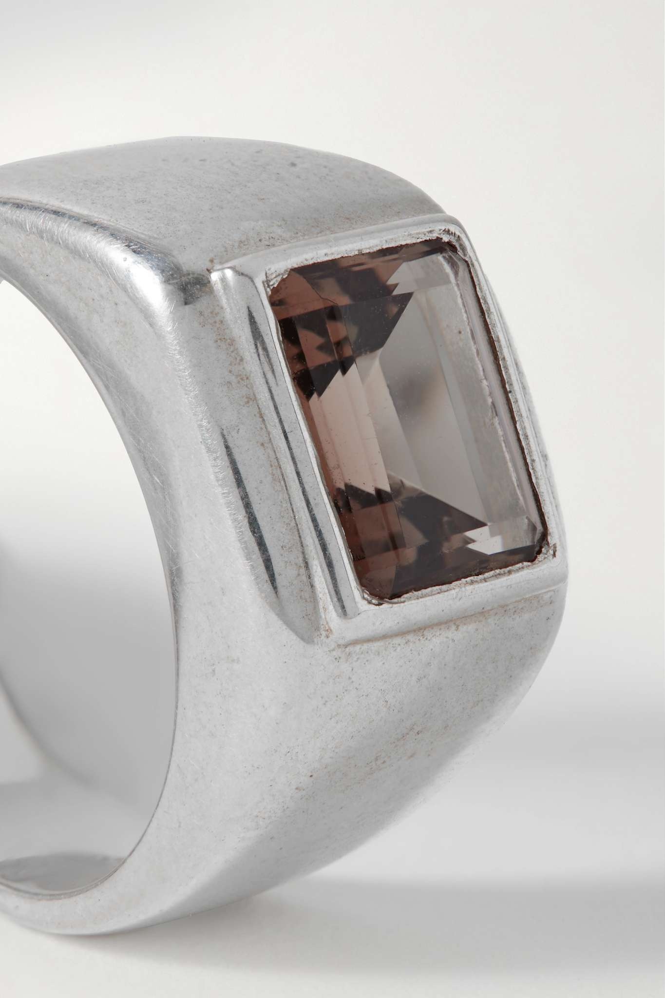 Walter silver quartz signet ring - 4