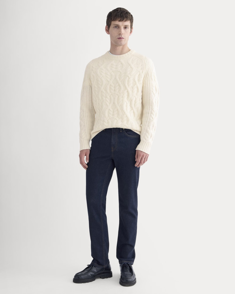 CABLE KNIT CREW IN LUXE MERINO 3