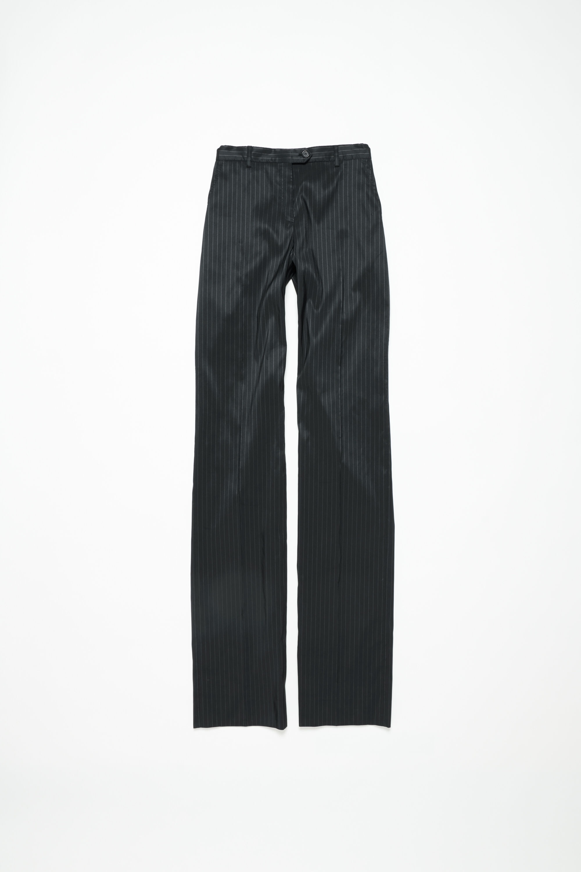 Pinstripe tailored trousers - Black - 7