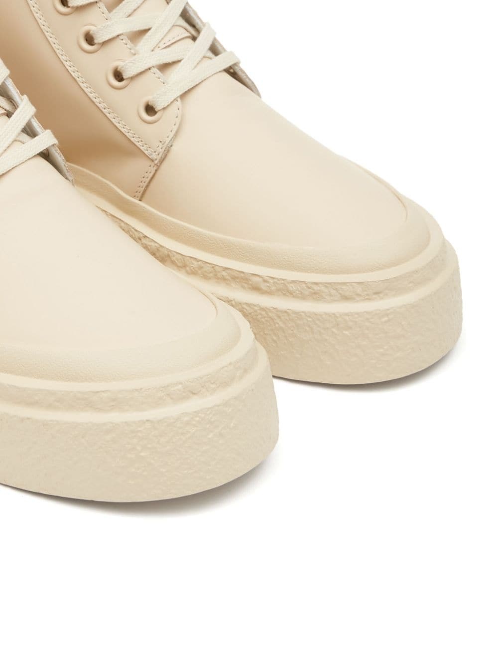 lace-up leather sneakers - 4