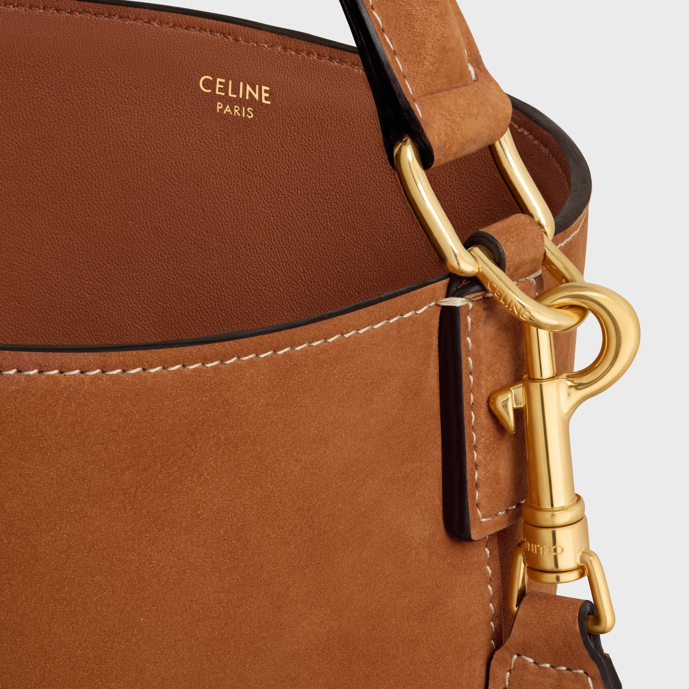 MEDIUM BUCKET LOUISE IN NUBUCK CALFSKIN - 4