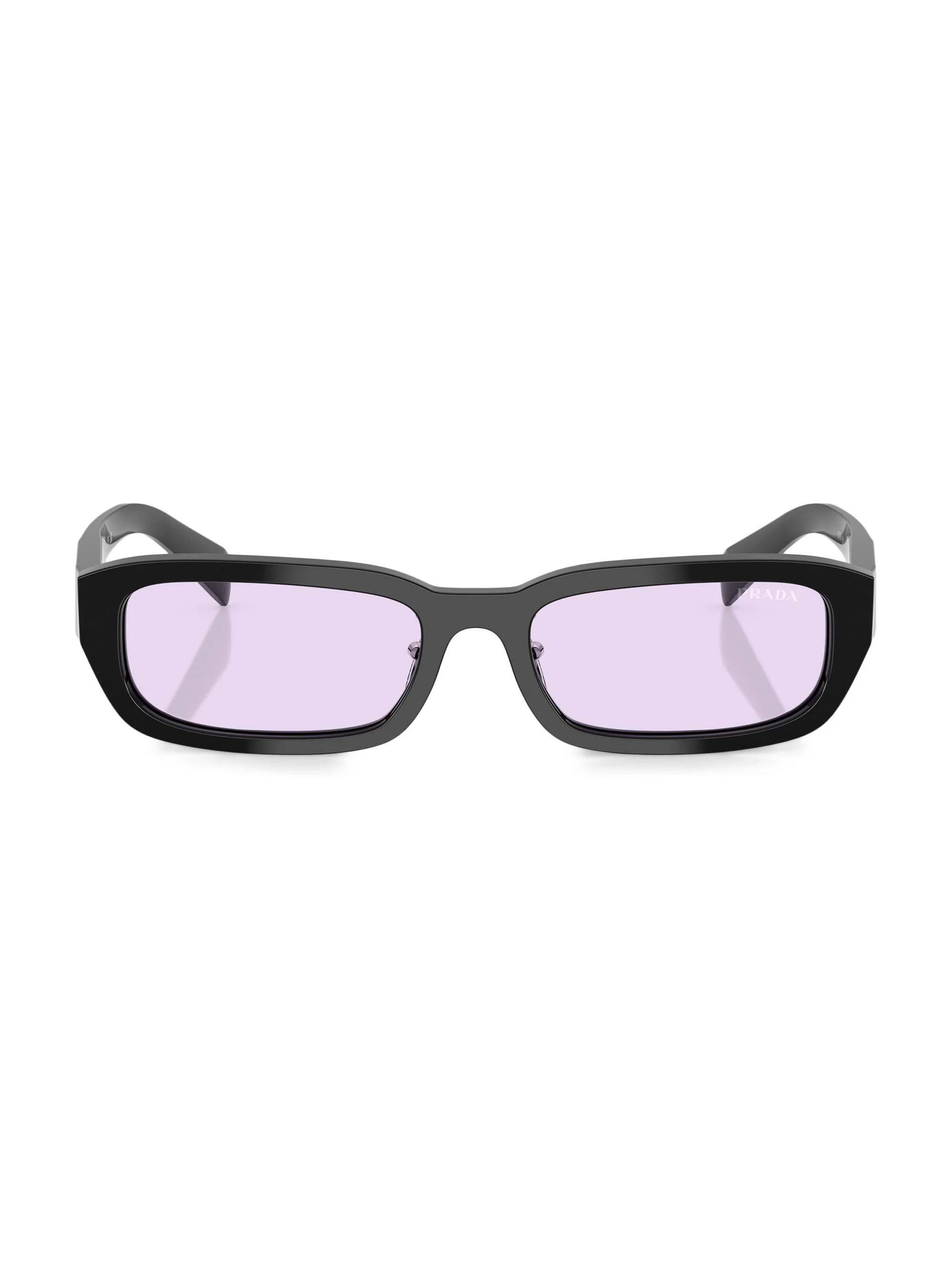 Women's 55MM Rectangular Sunglasses - Black Violet - 1