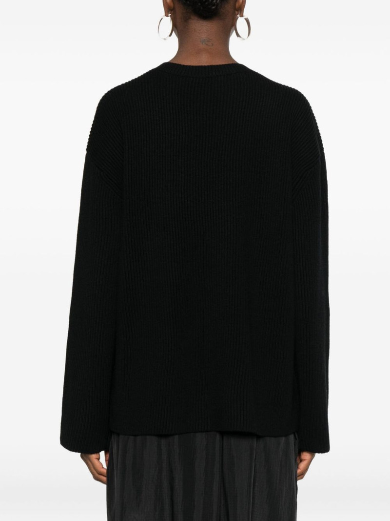 ribbed V-neck jumper 4