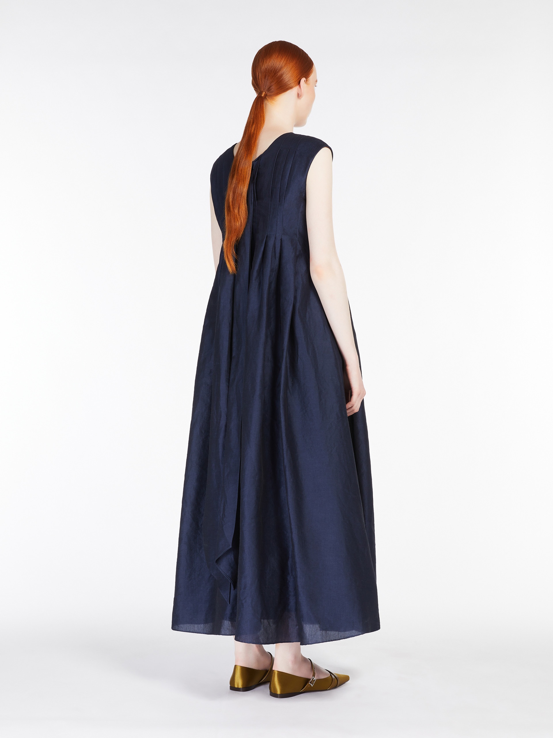 【S’MAXMARA】関税込★Cotton and ramie piega dress S Max Mara PIEGA Pleated cotton and ramie dress | REVERSIBLE