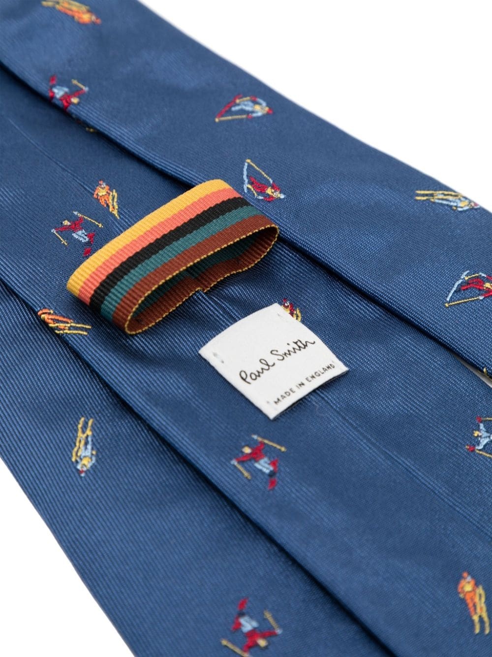 embroidered-design silk tie - 2