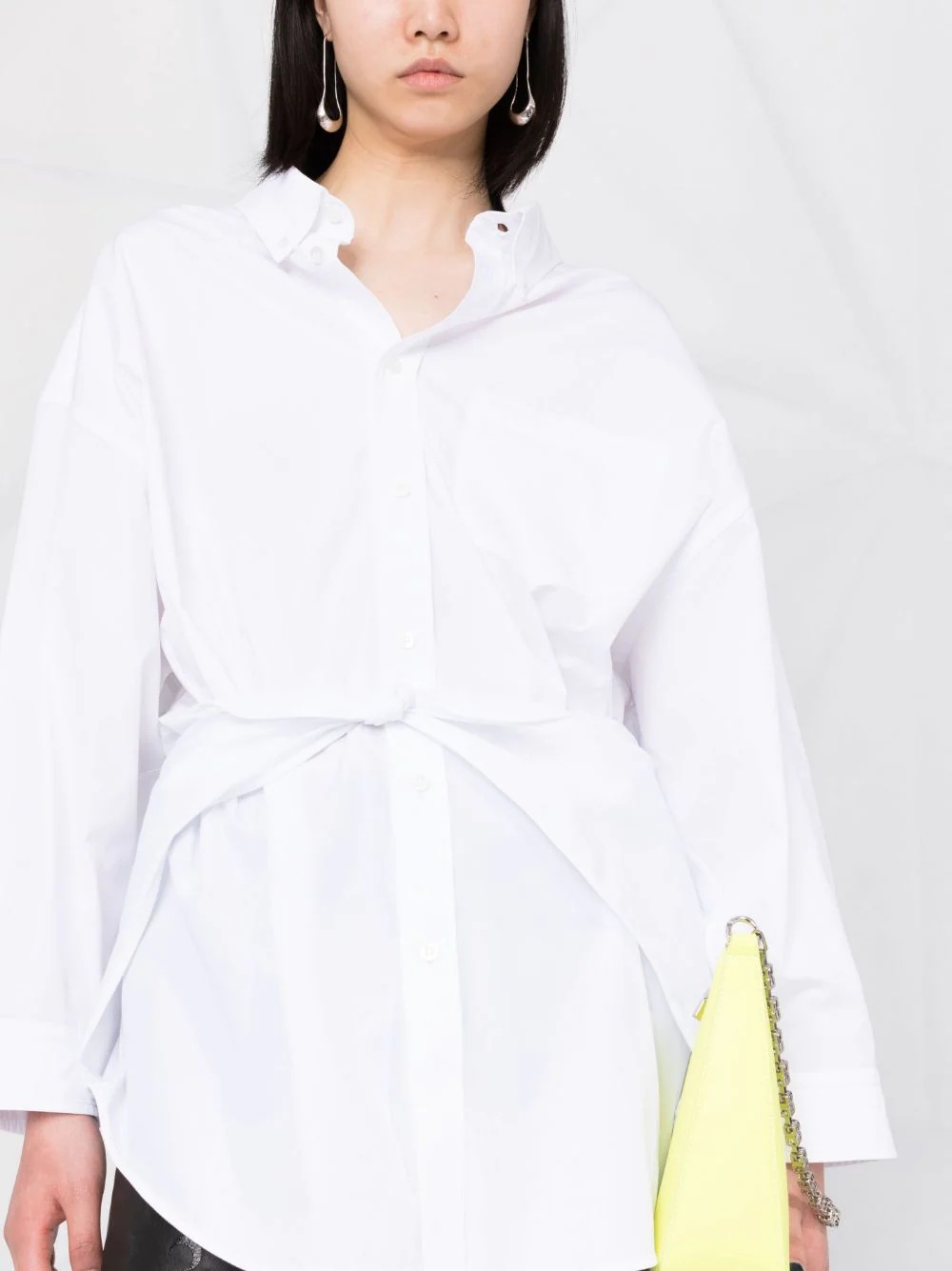 knotted-front shirt - 6