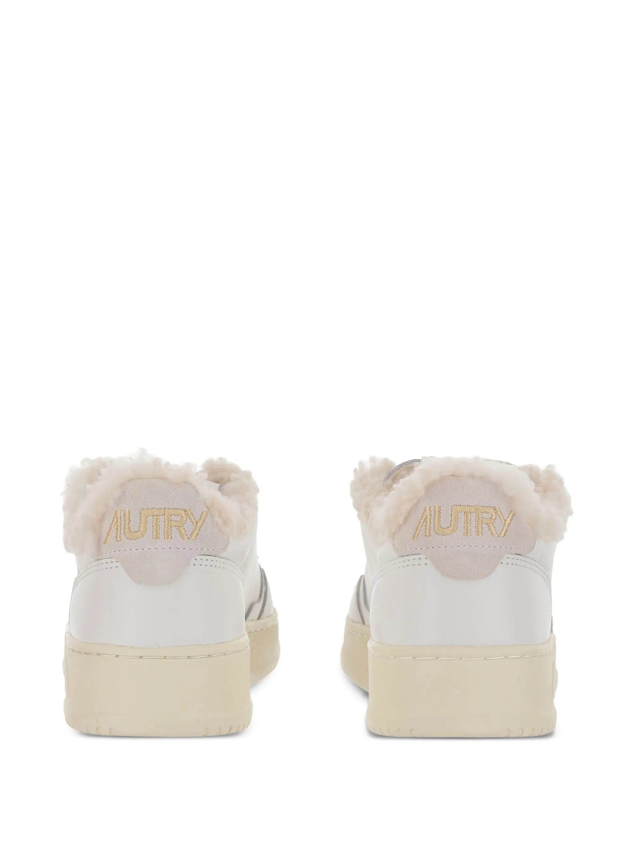 Autry Medalist Shearling-trimmed Leather Sneakers - 4