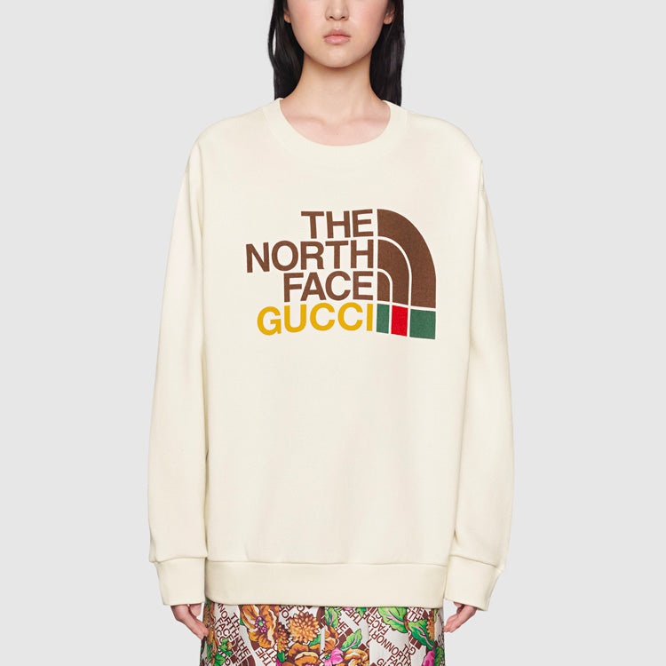 (WMNS) Gucci x The North Face Cotton Sweater 'Beige' 617964-XJDBY-9095 - 2