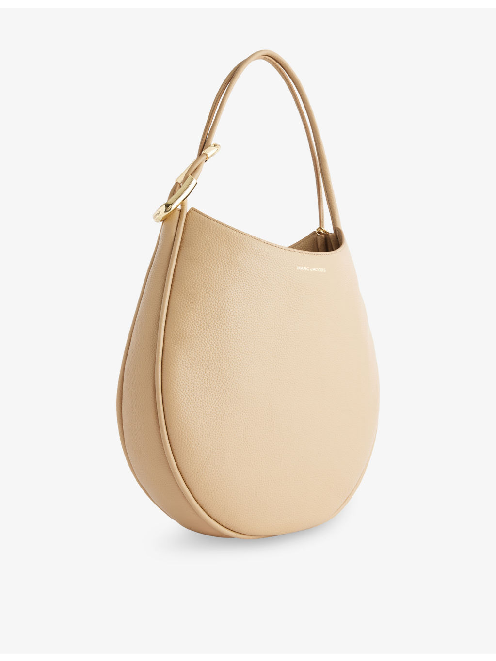 Large Crescent Leather Tote Bag - 5