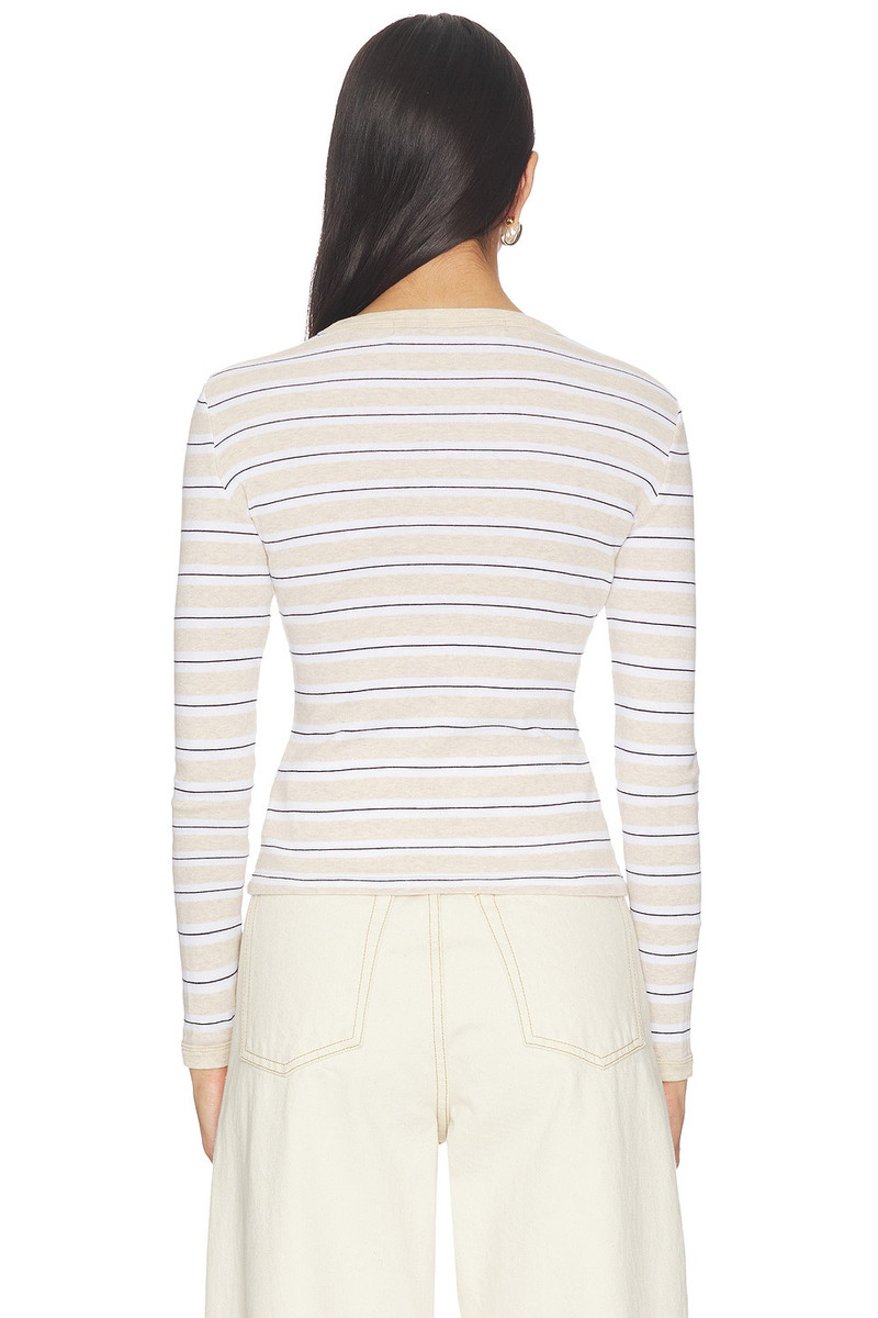 Enza Costa Cotton Stripe Classic Long Sleeve Tee outlook