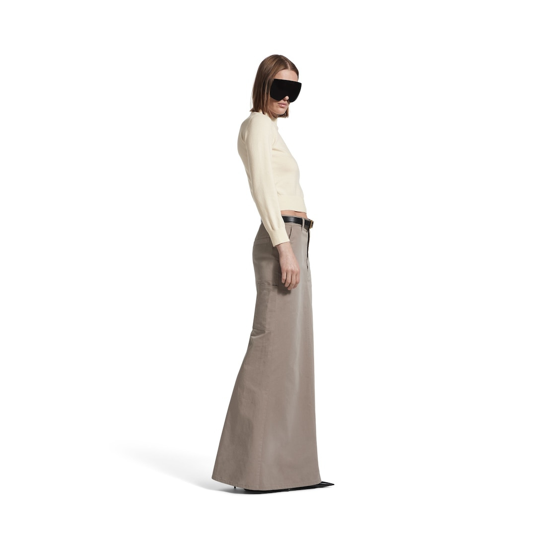 Women's Crewneck Sweater in Cream - 2