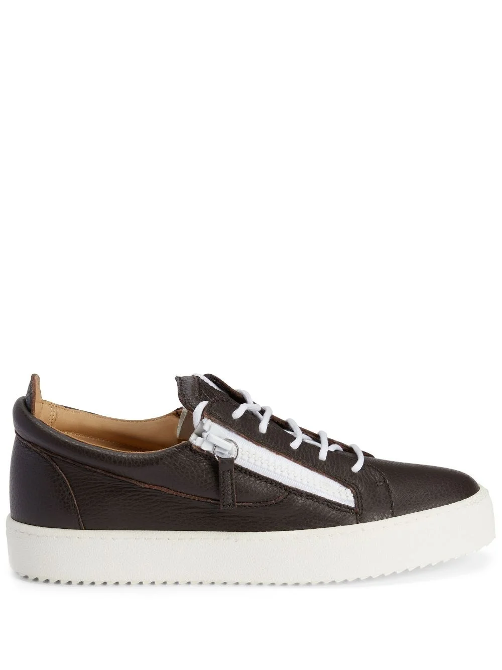 Frankie zipped low-top sneakers - 1