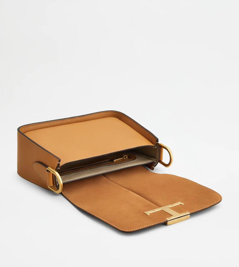 TIMELESS CROSSBODY BAG IN LEATHER MINI - BROWN 4